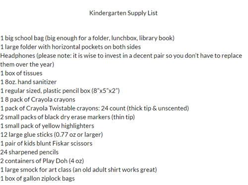 list